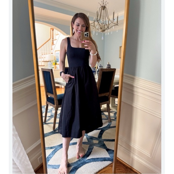 NEW Aritzia Babaton Women’s Dress Revive Dress Fit-And-Flare Cotton Midi Dress - Picture 2 of 11